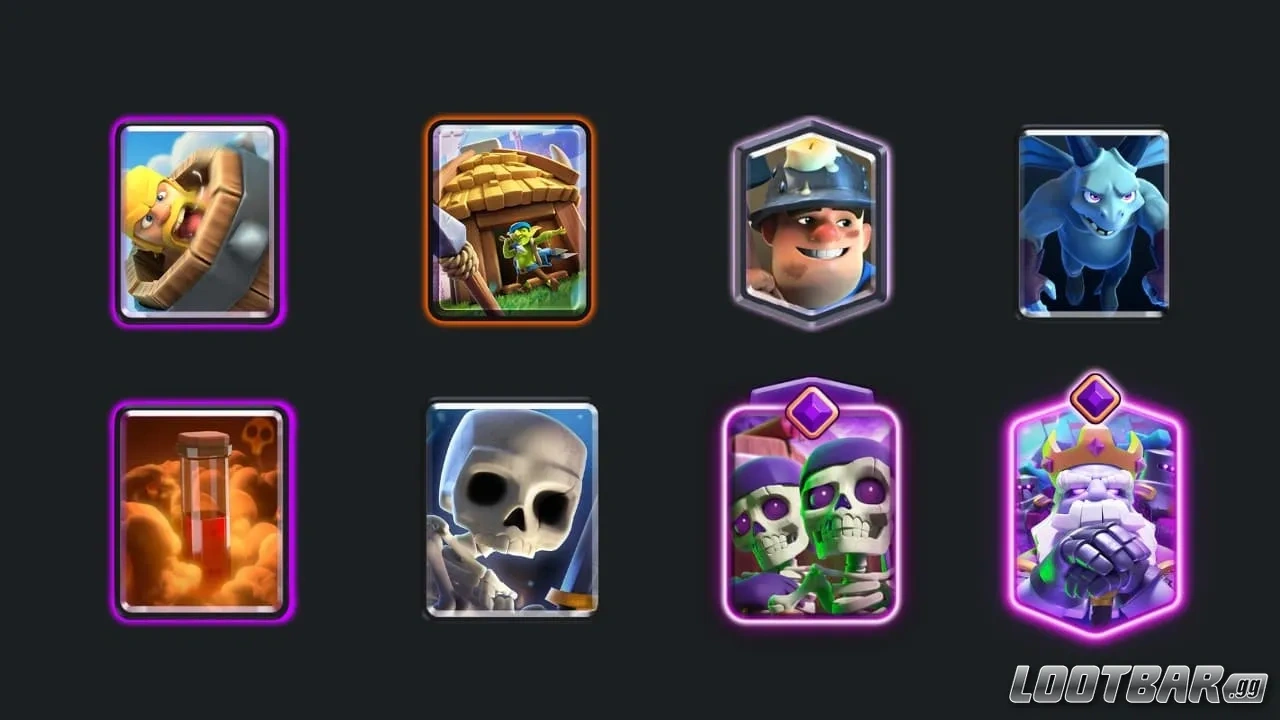 Mazo de Minero, Veneno y Choza de Duendes en Clash Royale