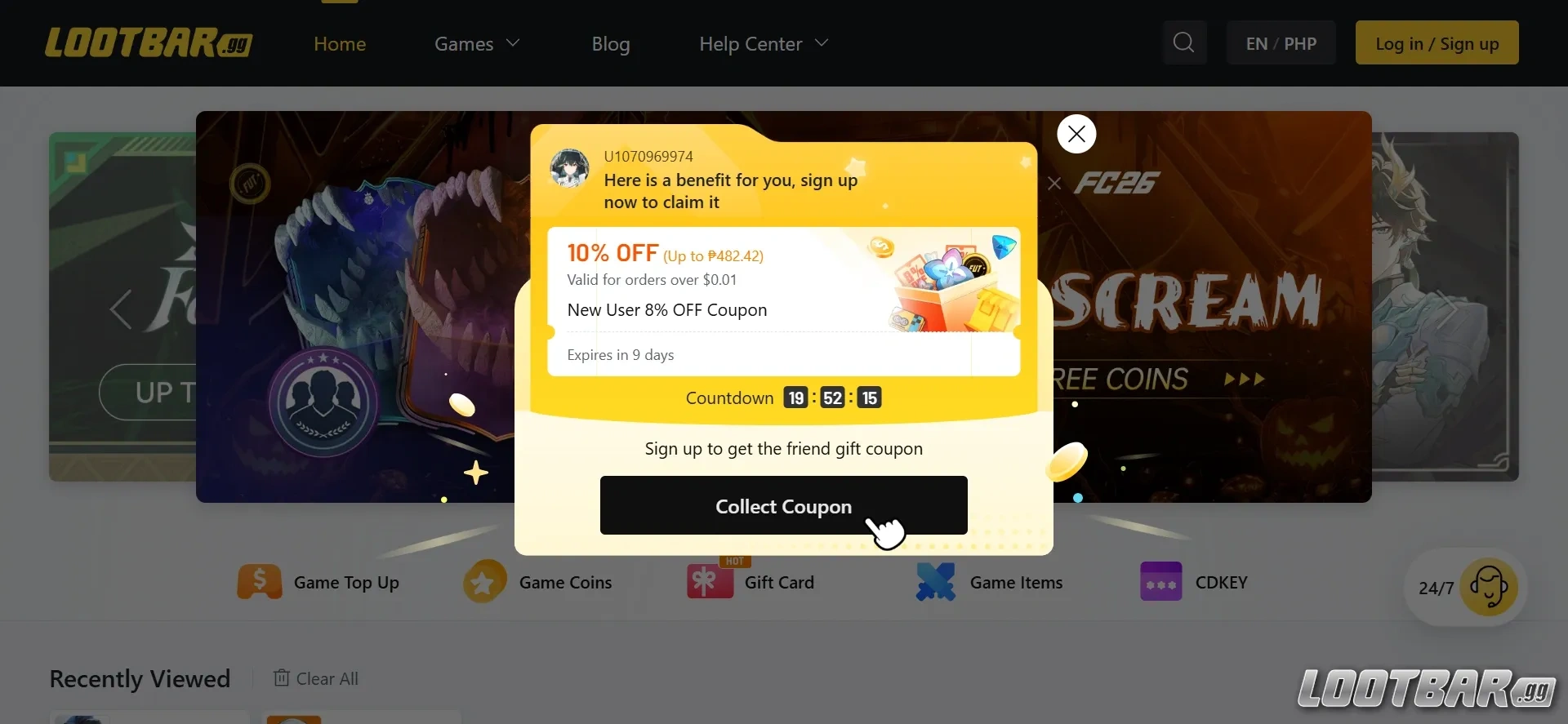 Lootbar Newbie Coupon Image