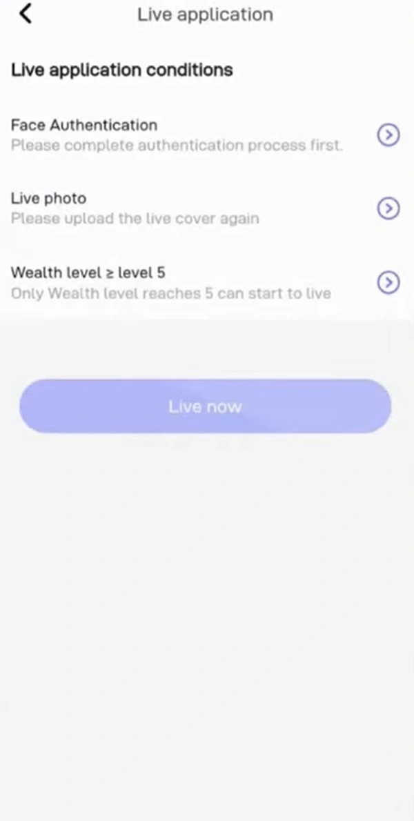 Poppo Live Going Live Conditions