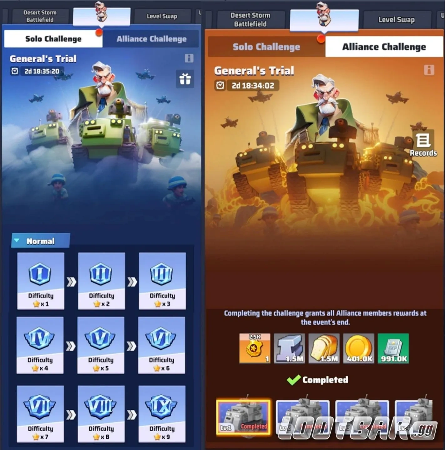 General’s Trial Solo Challenge & Alliance Challenge 