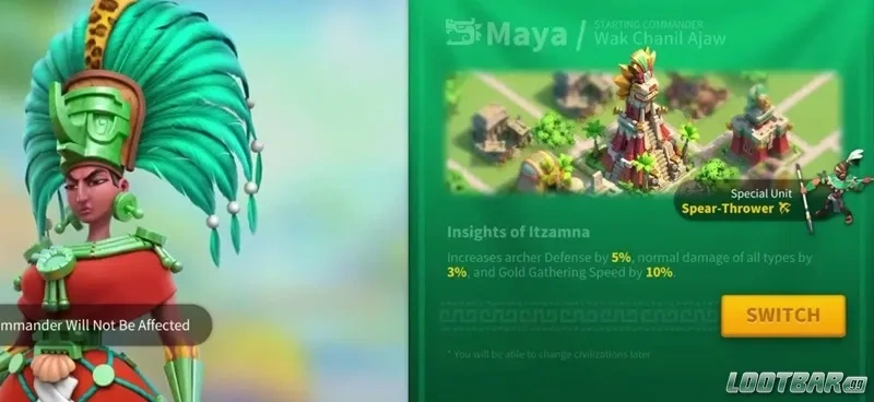 Rise of Kingdoms Maya Civilization