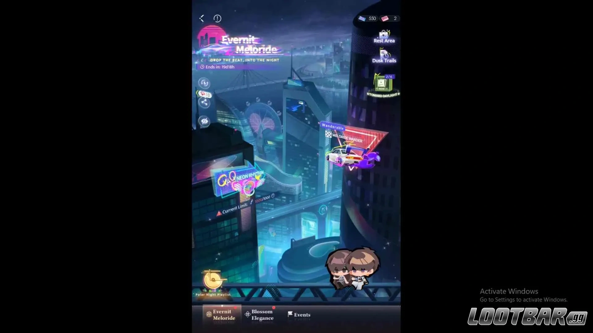 Love and Deepspace: В ритме ночи — подробности ивента Evernit Meloride