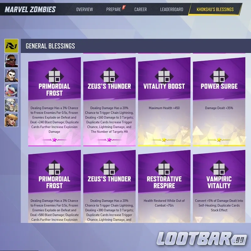 ゾンビモードにおける生存力の祝福