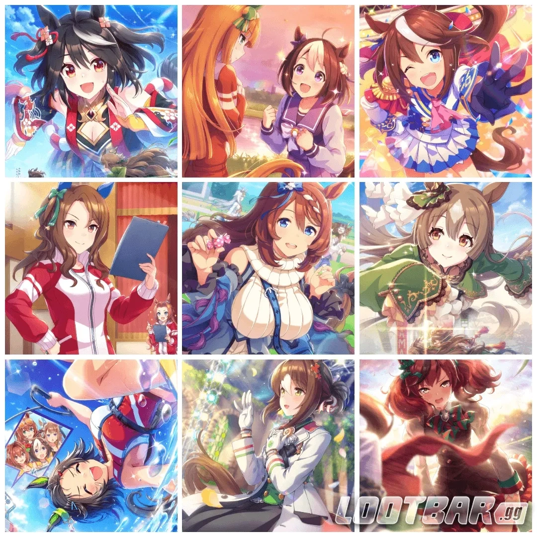 支援カードのポートレートコラージュ