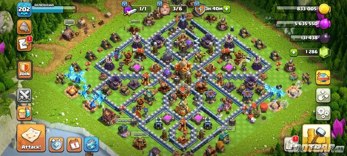 Clash of Clans Base With Over 1200 Gems
