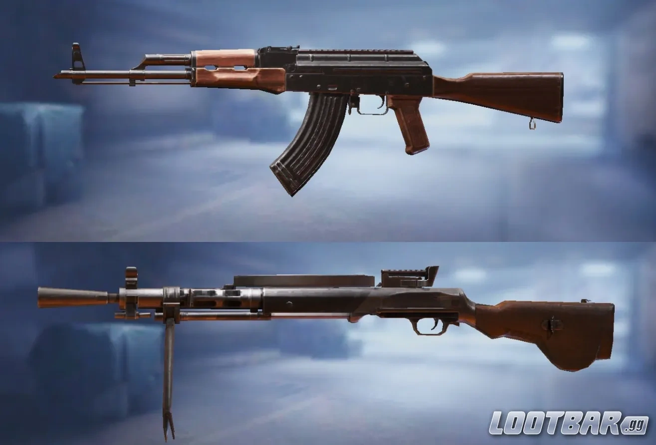 PUBG Mobile AKM and DP-28 combo