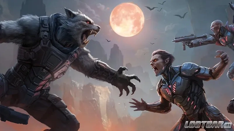 Arte de Vampiros vs Hombres Lobo