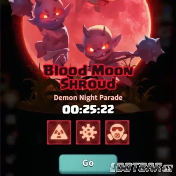 Blood Moon Shroud screen in Dark War Survival