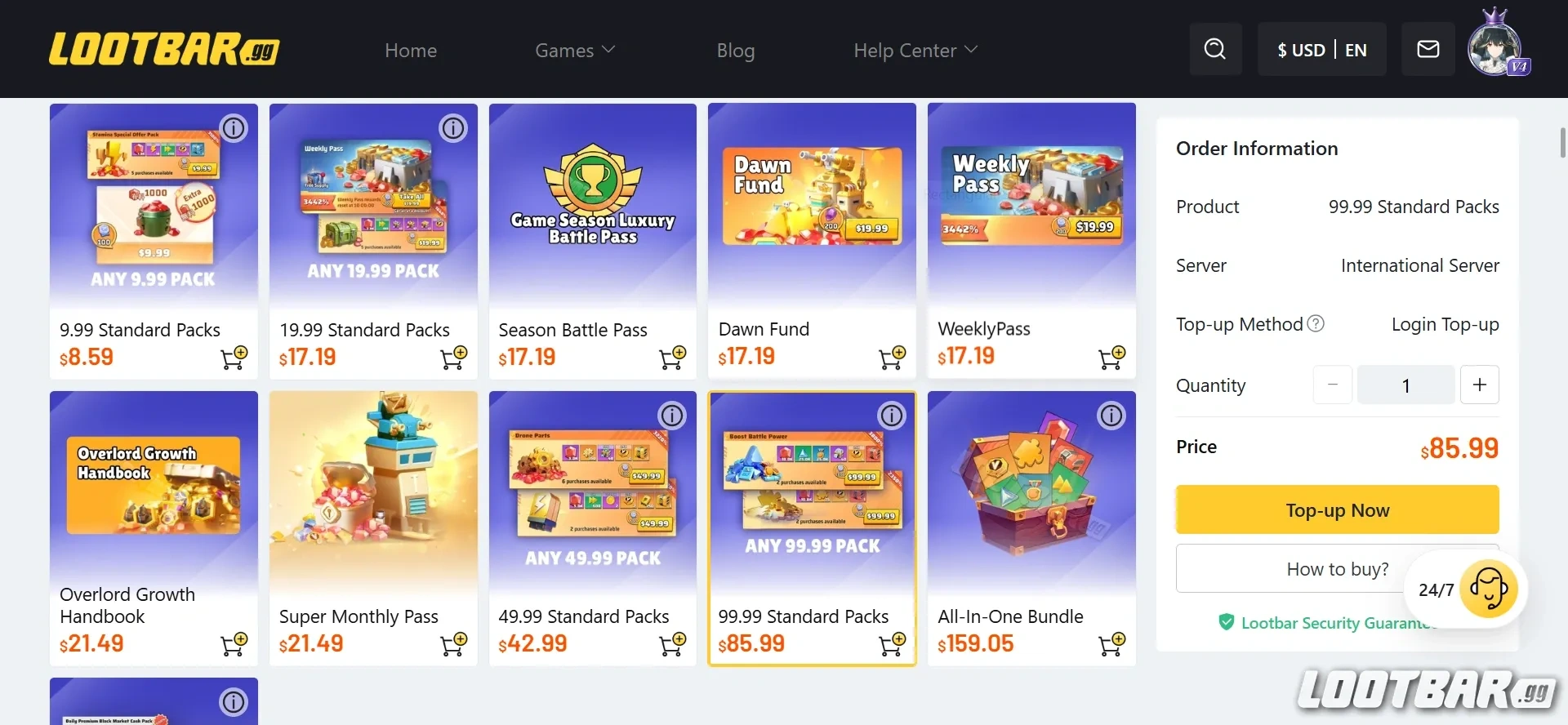 Last War Lootbar page image