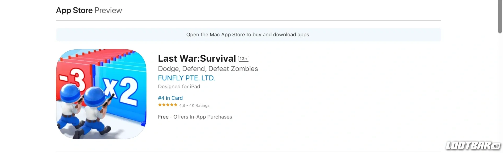 Last War Apple App Store image
