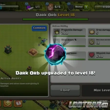 Orbe Sombre amélioré dans Clash of Clans