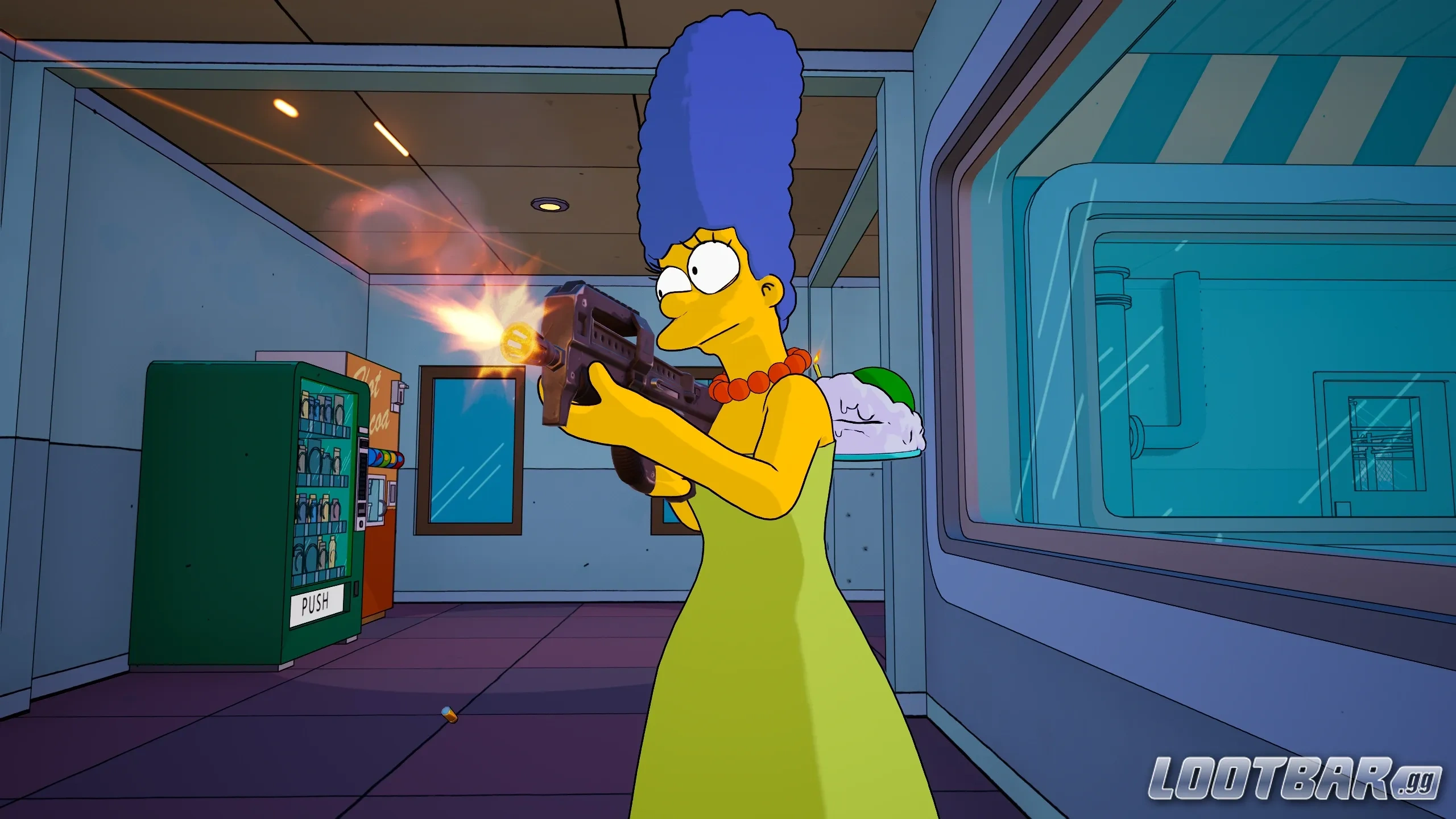 フォートナイトでコンパクトSMGを持つマージ