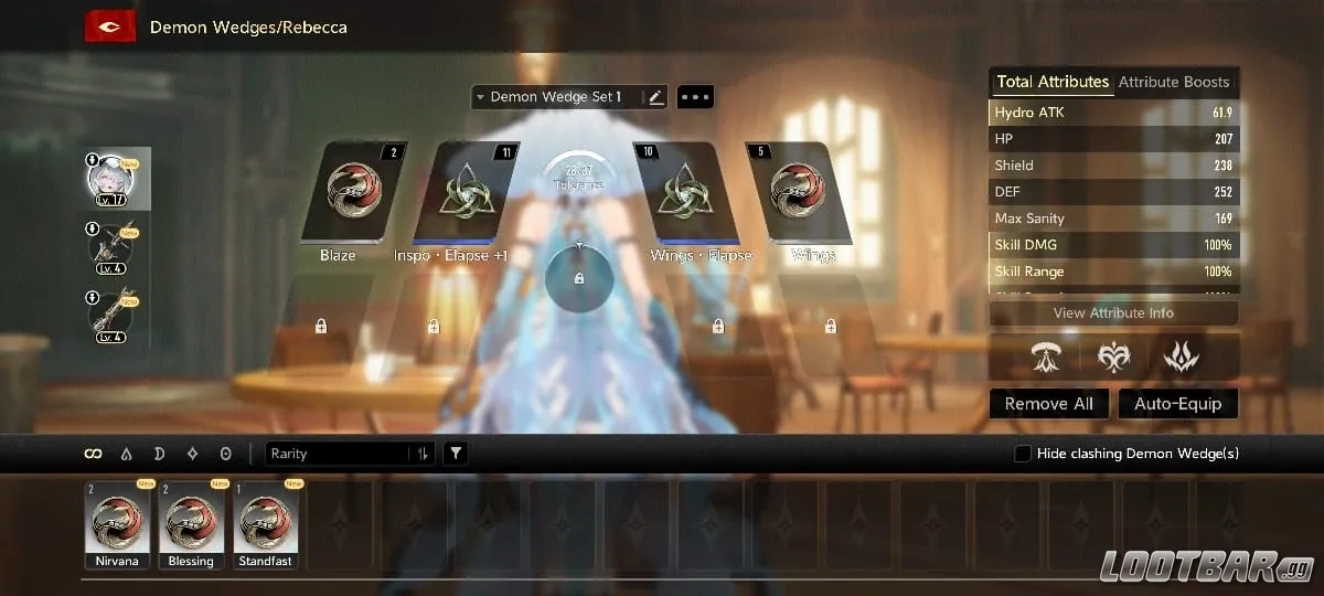 雙果清露深境螺旋中的惡魔楔選擇畫面