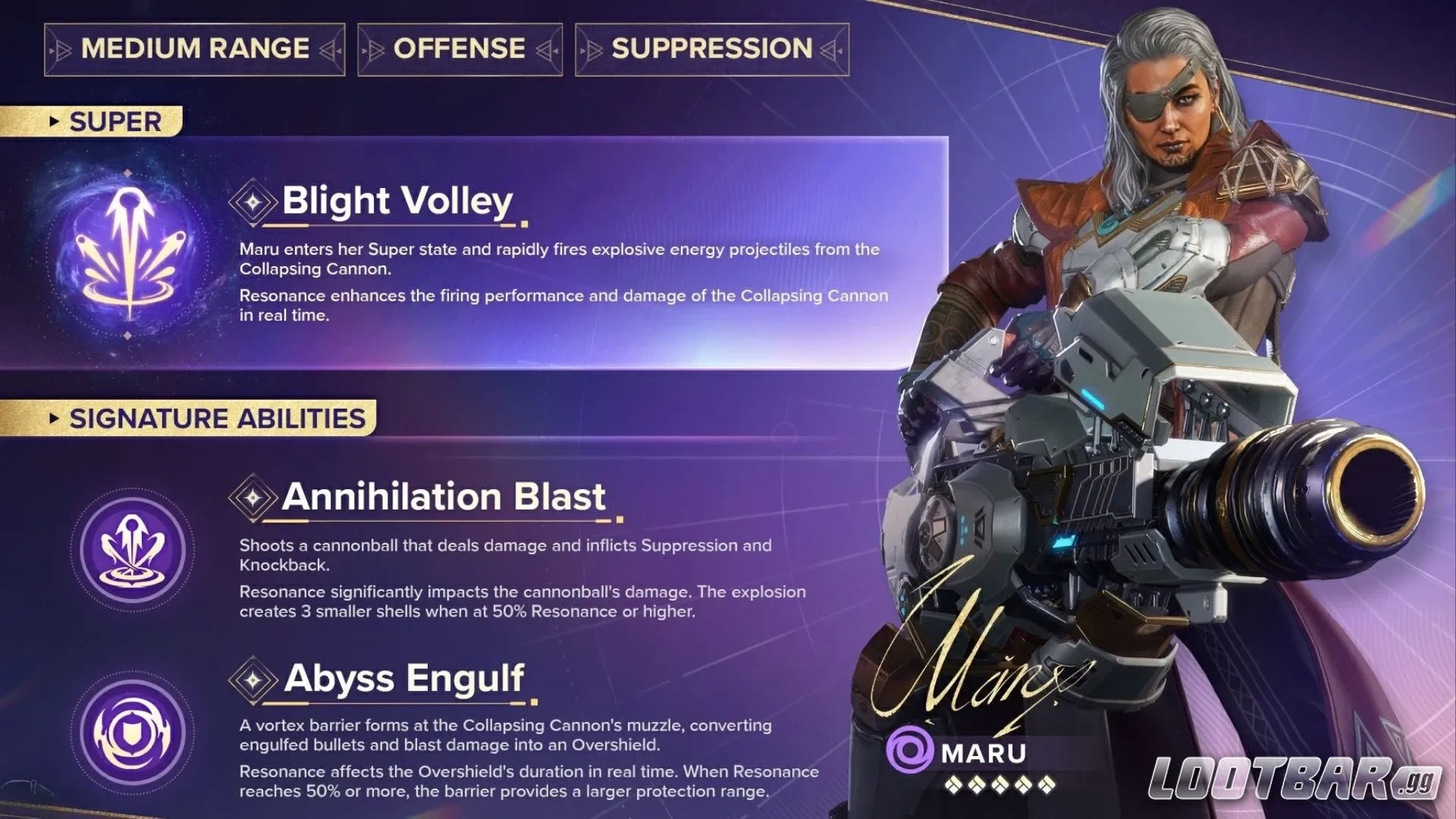 Destiny Rising Maru Skills & Abilities