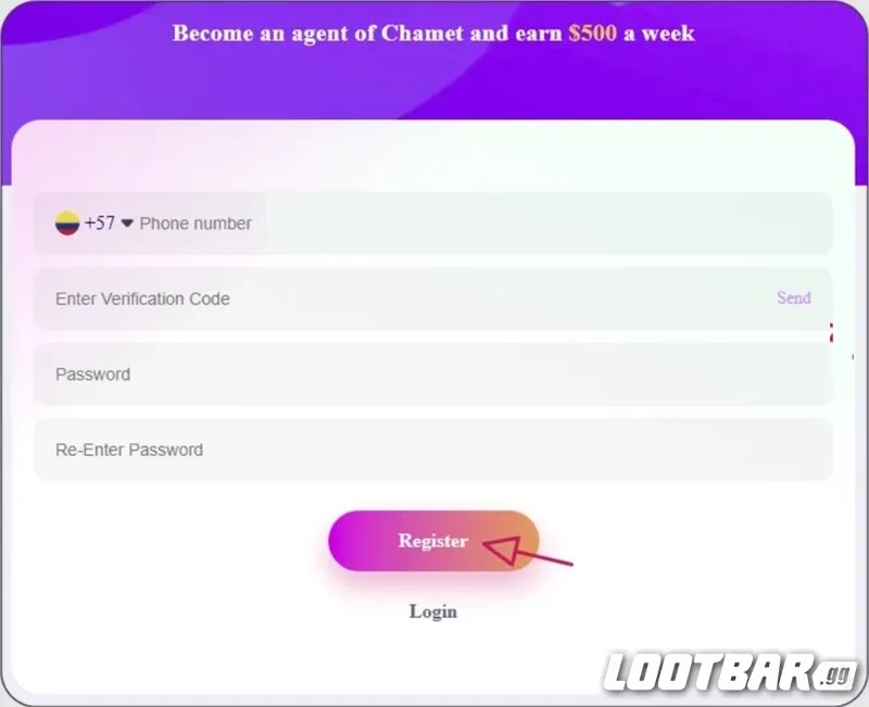 Set Up Chamet Agency