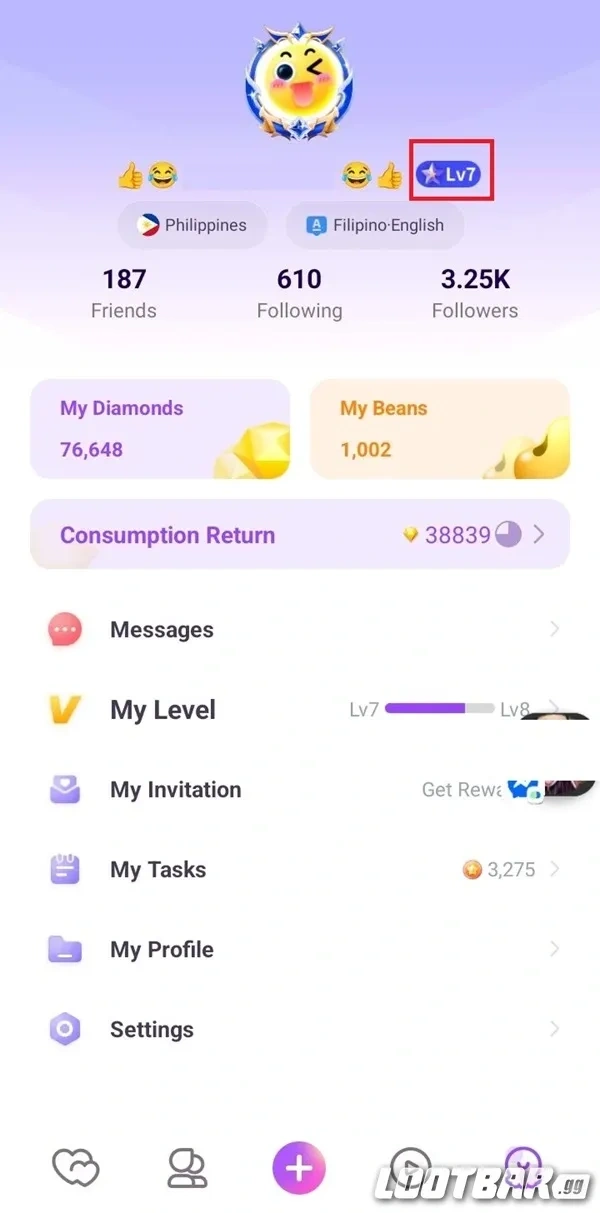 Chamet Level 7 Profile