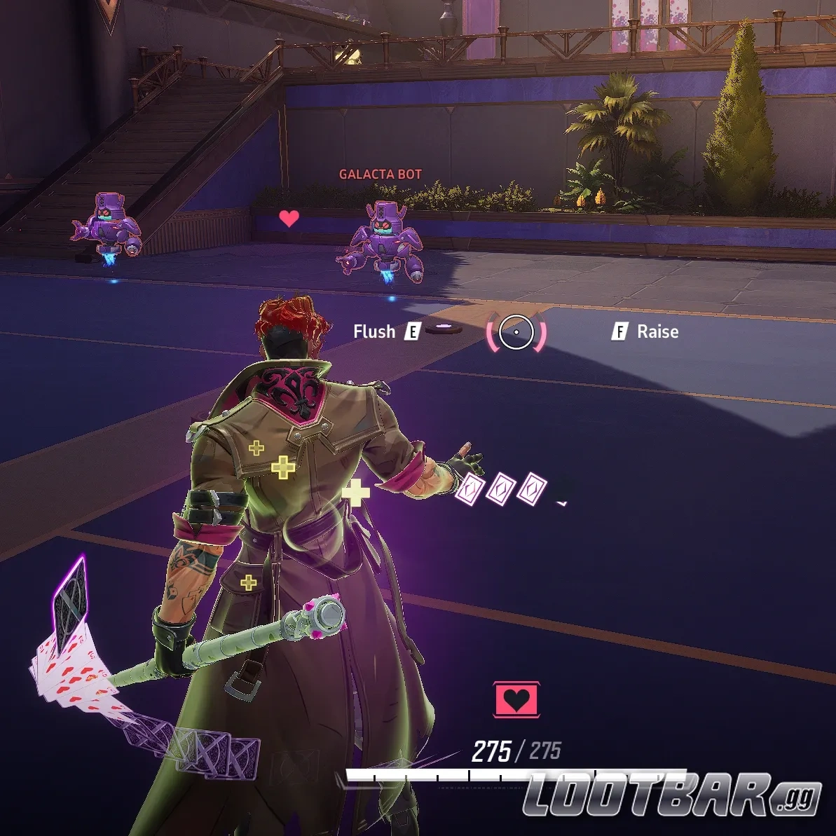 Gambit healing hearts flush or raise