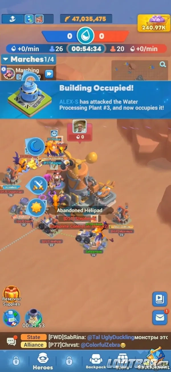 Losetas Sobreviven Asalto al Embalse Edificios