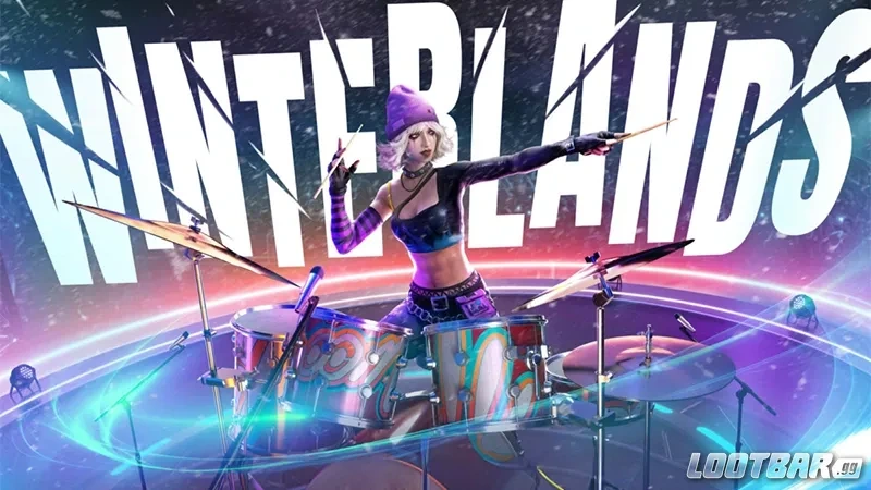 Capture d'écran de la vidéo musicale Free Fire Winterlands