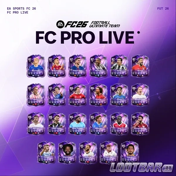 Joueurs FC Pro Live dans FC 26