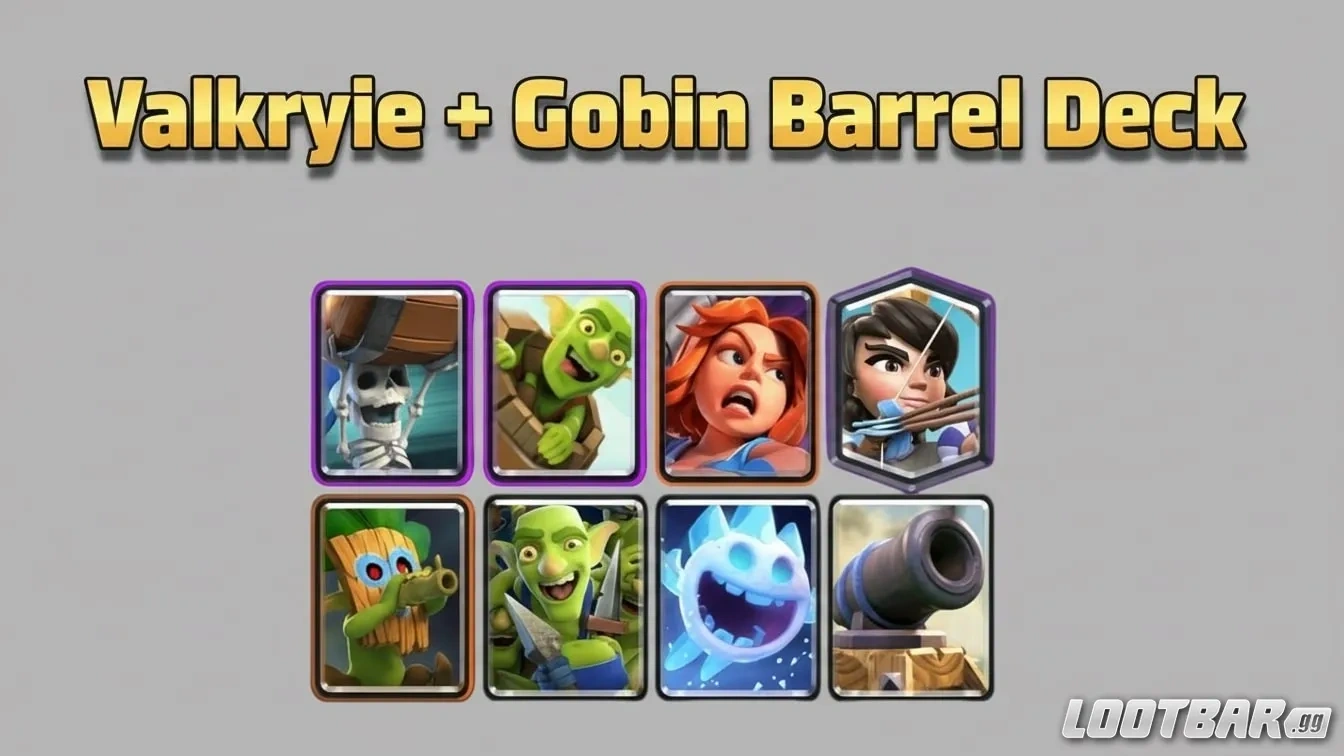 Clash Royale Valkyrie + Goblin Barrel Deck