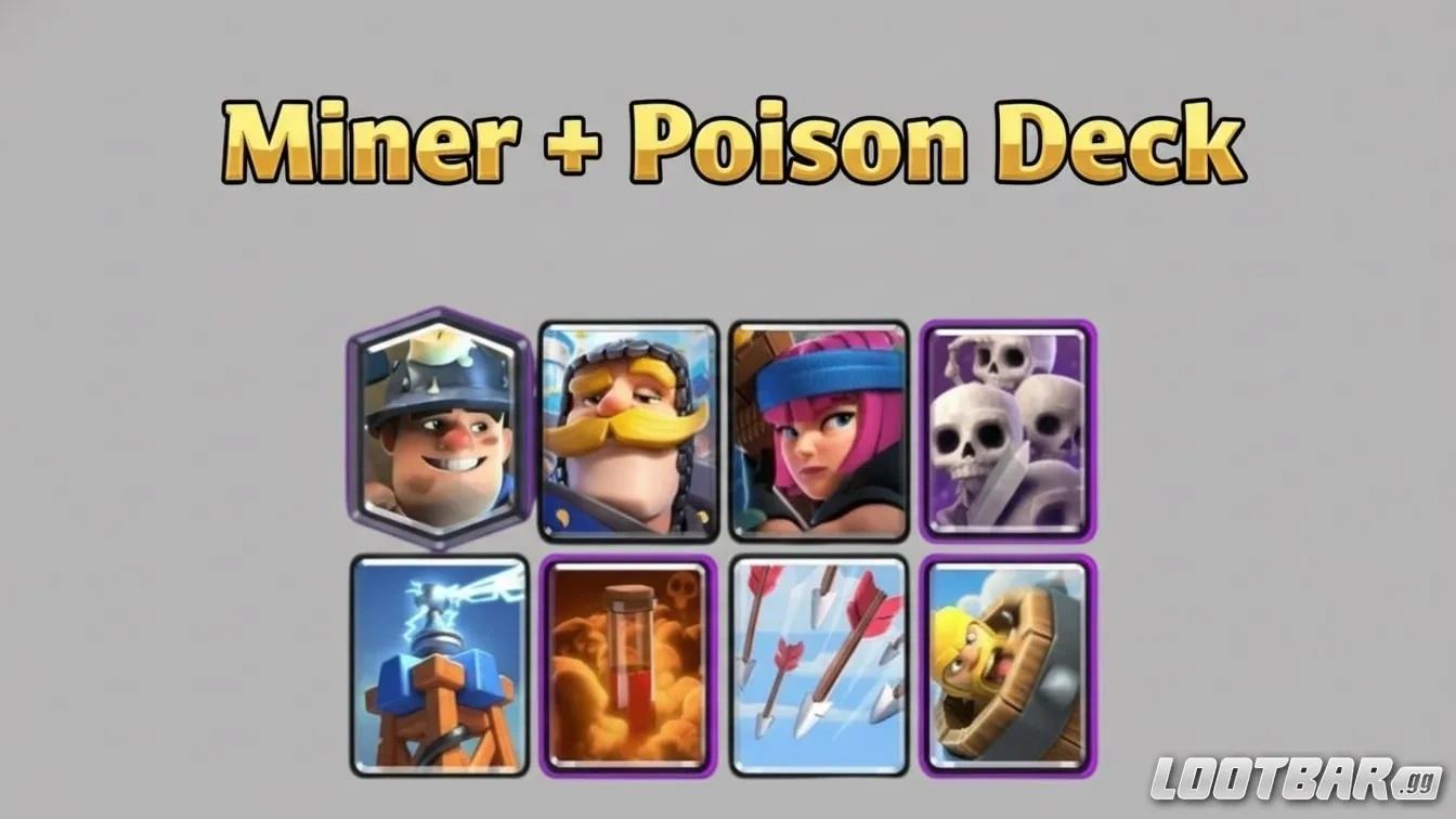 Clash Royale Miner + Poison Deck