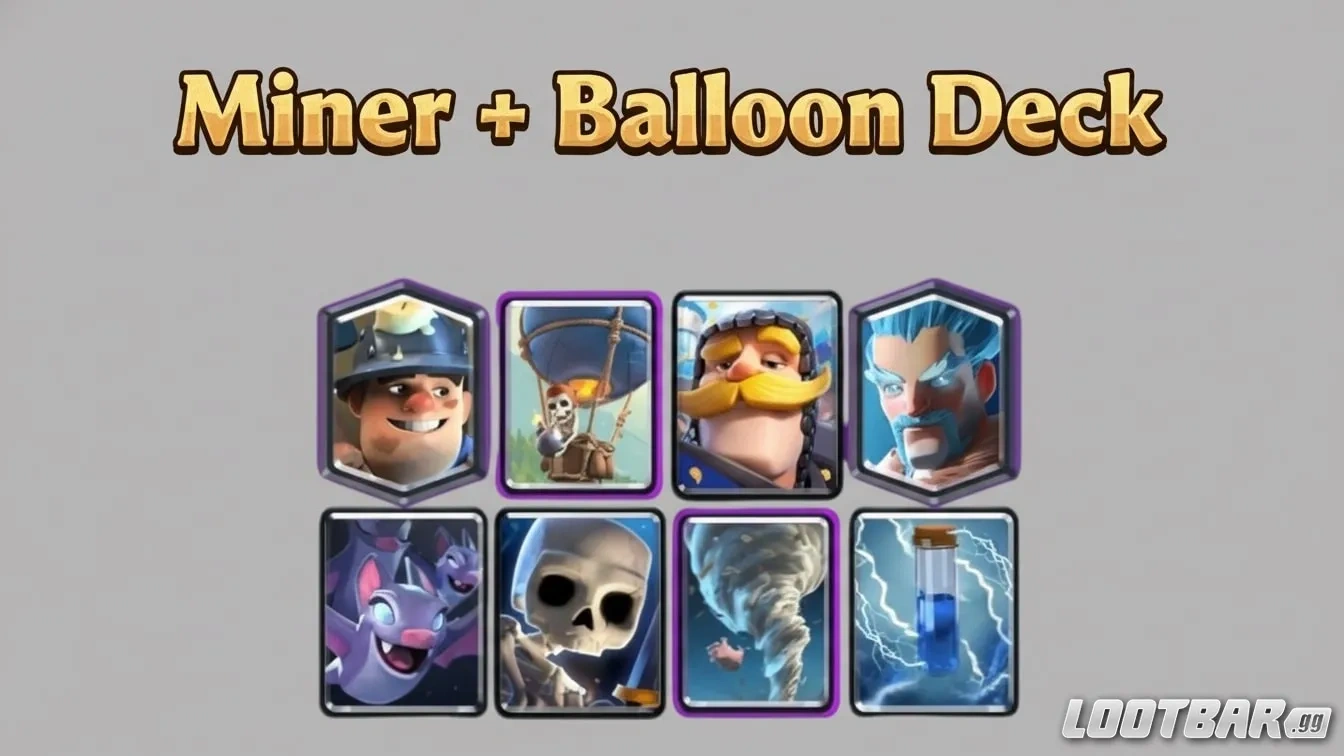 Clash Royale Miner + Balloon Deck