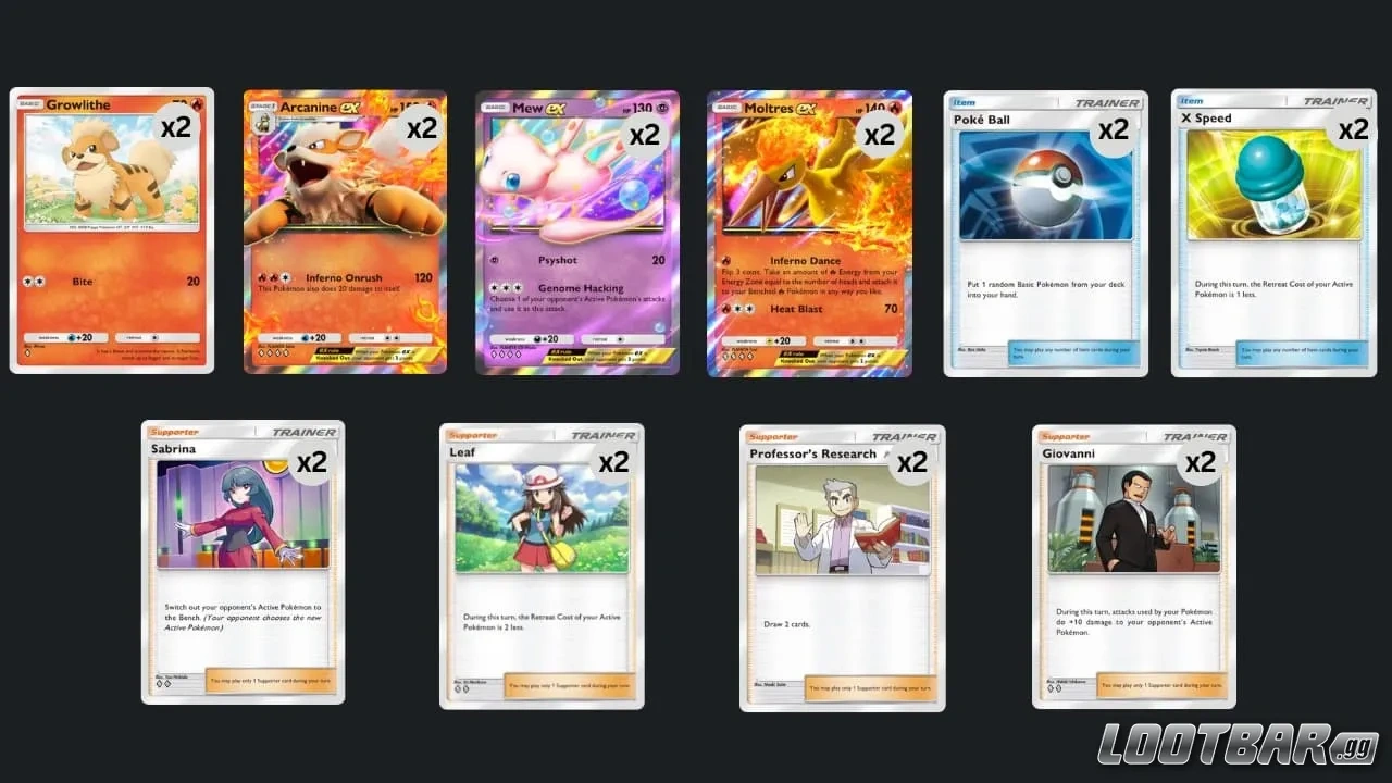 Arcanine ex deck
