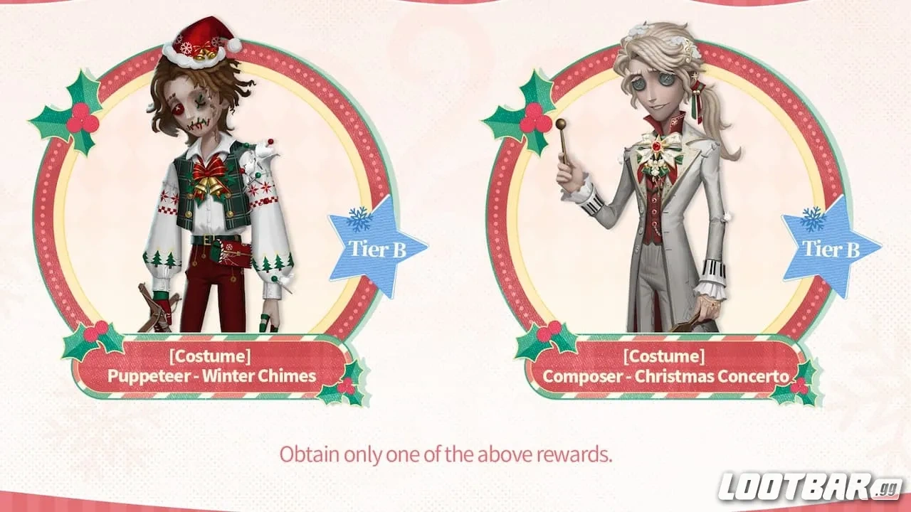 Free costumes in Identity V Christmas event