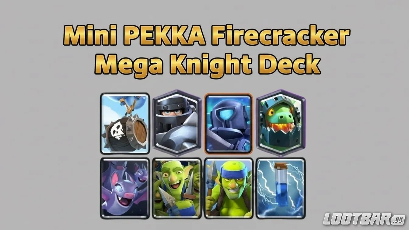 Mini PEKKA Firecracker Mega Knight Deck