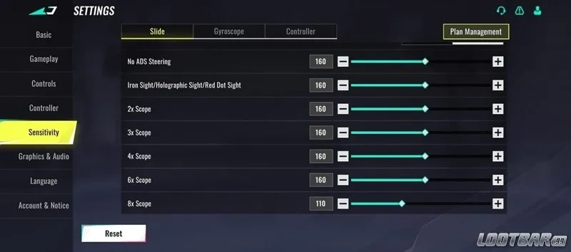 Blood Strike Sensitivity Settings