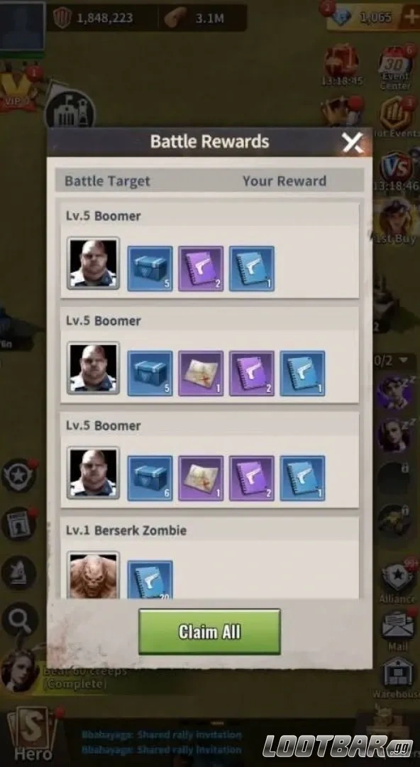 Tyrant Event Rewards