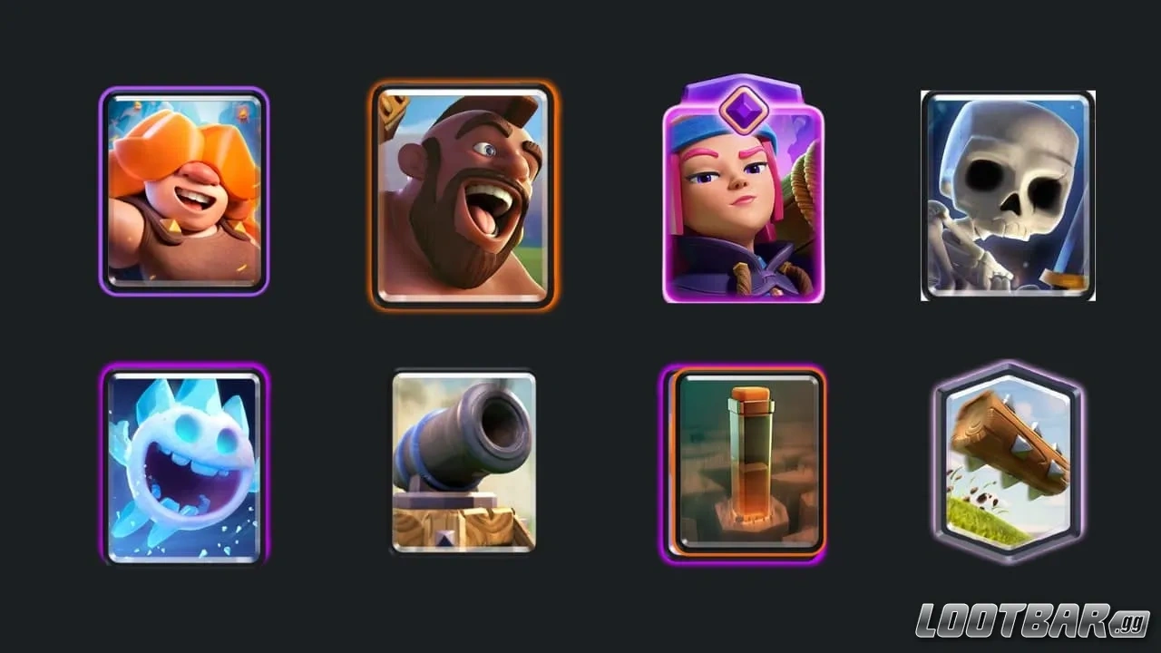 Rune Giant and Firecracker Hog Rider cycle deck