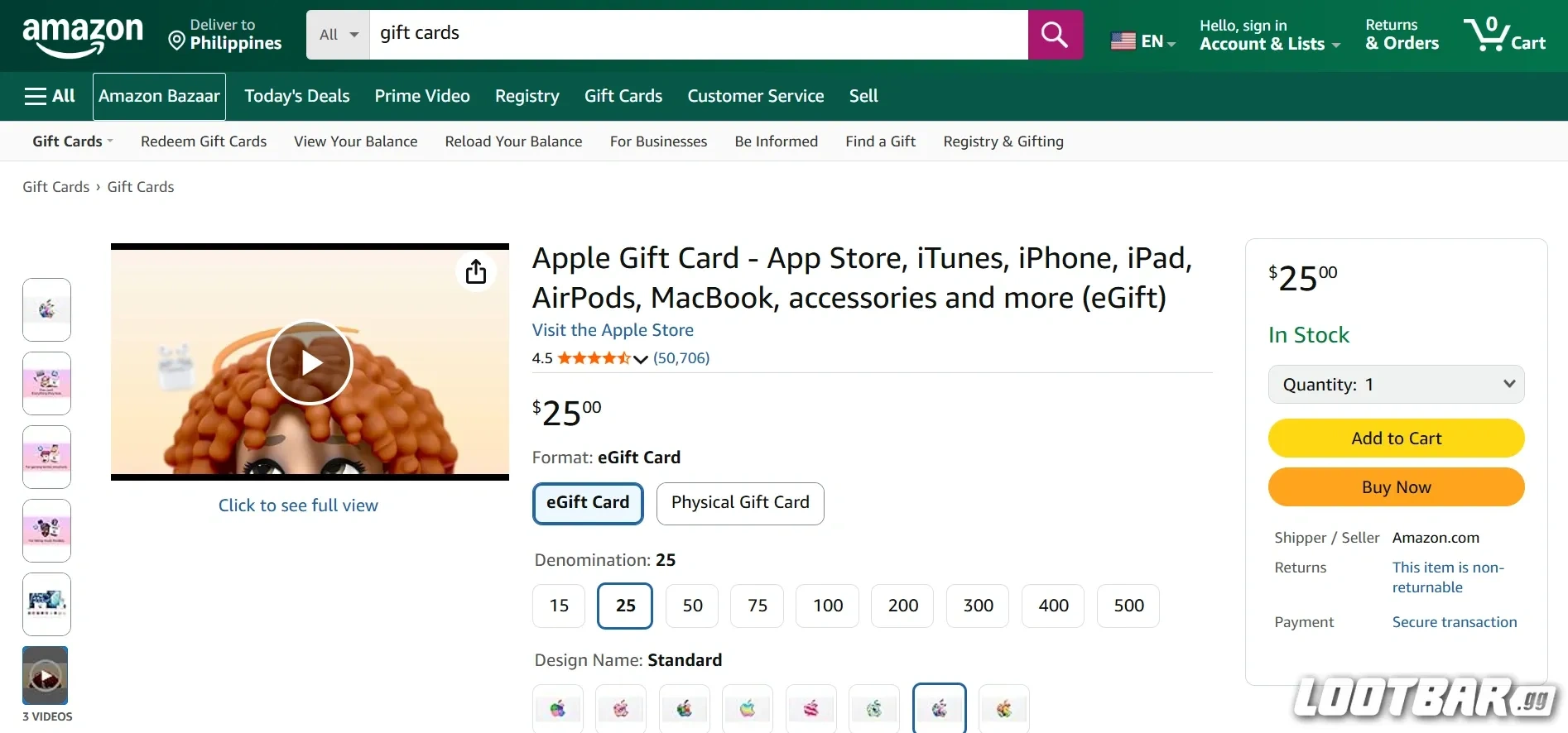 amazon itunes gift card shop image
