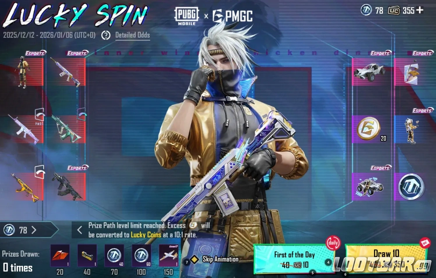 Prize path lucky spin