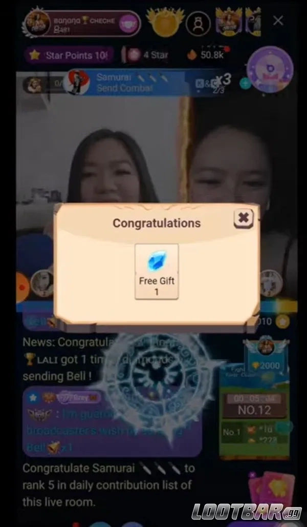 Bigo Live PK Battle Gifts