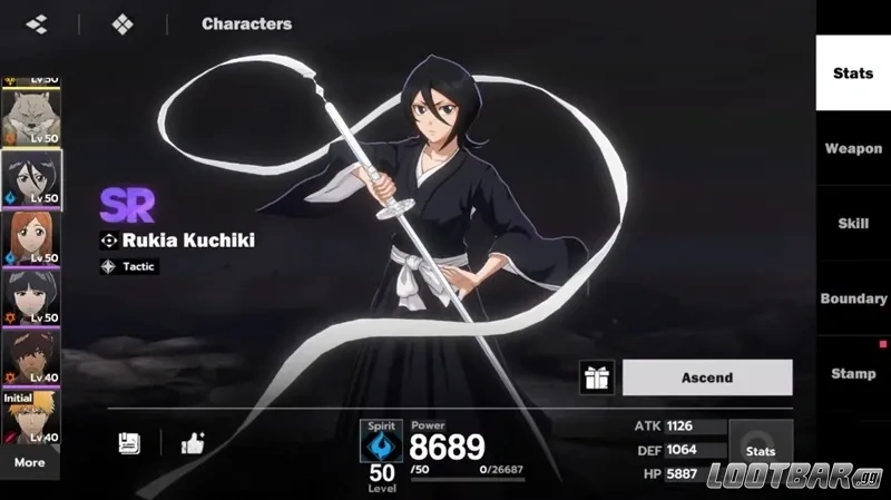 BLEACH Soul Resonance Rukia Kuchiki