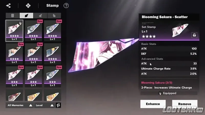 BLEACH Soul Resonance Rukia Kuchiki - Set Stamp