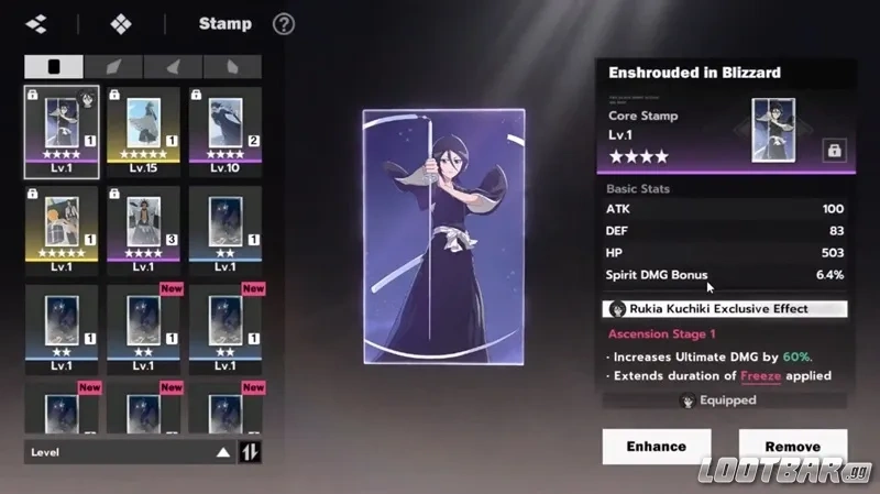 BLEACH Soul Resonance Rukia Kuchiki - Core Stamp
