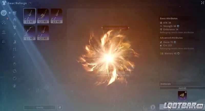 Blue Protocol Star Resonance Reforging Gear