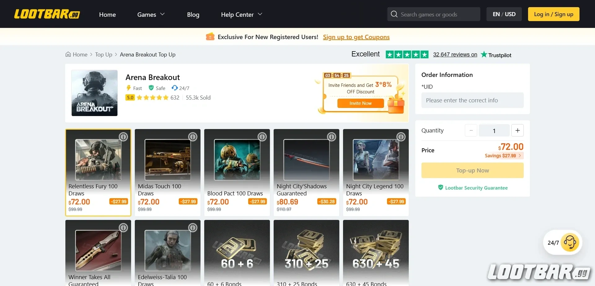 top up Arena Breakout