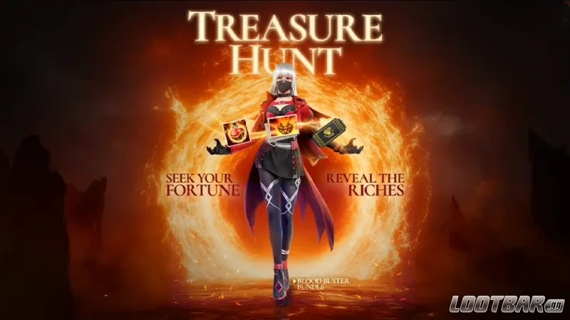 free fire treasure hunt main event screen