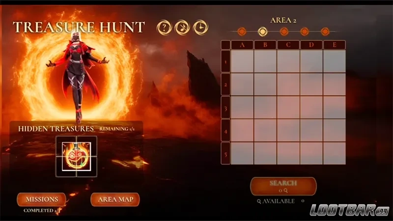 Free Fire Treasure Hunt Rewards Panel