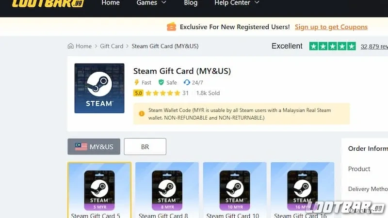 LootBar's Steam page