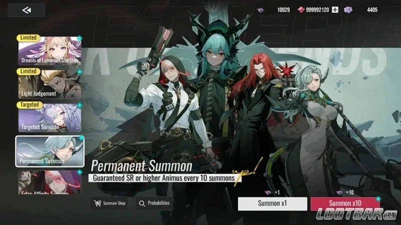 Etheria: Restart Character Summoning