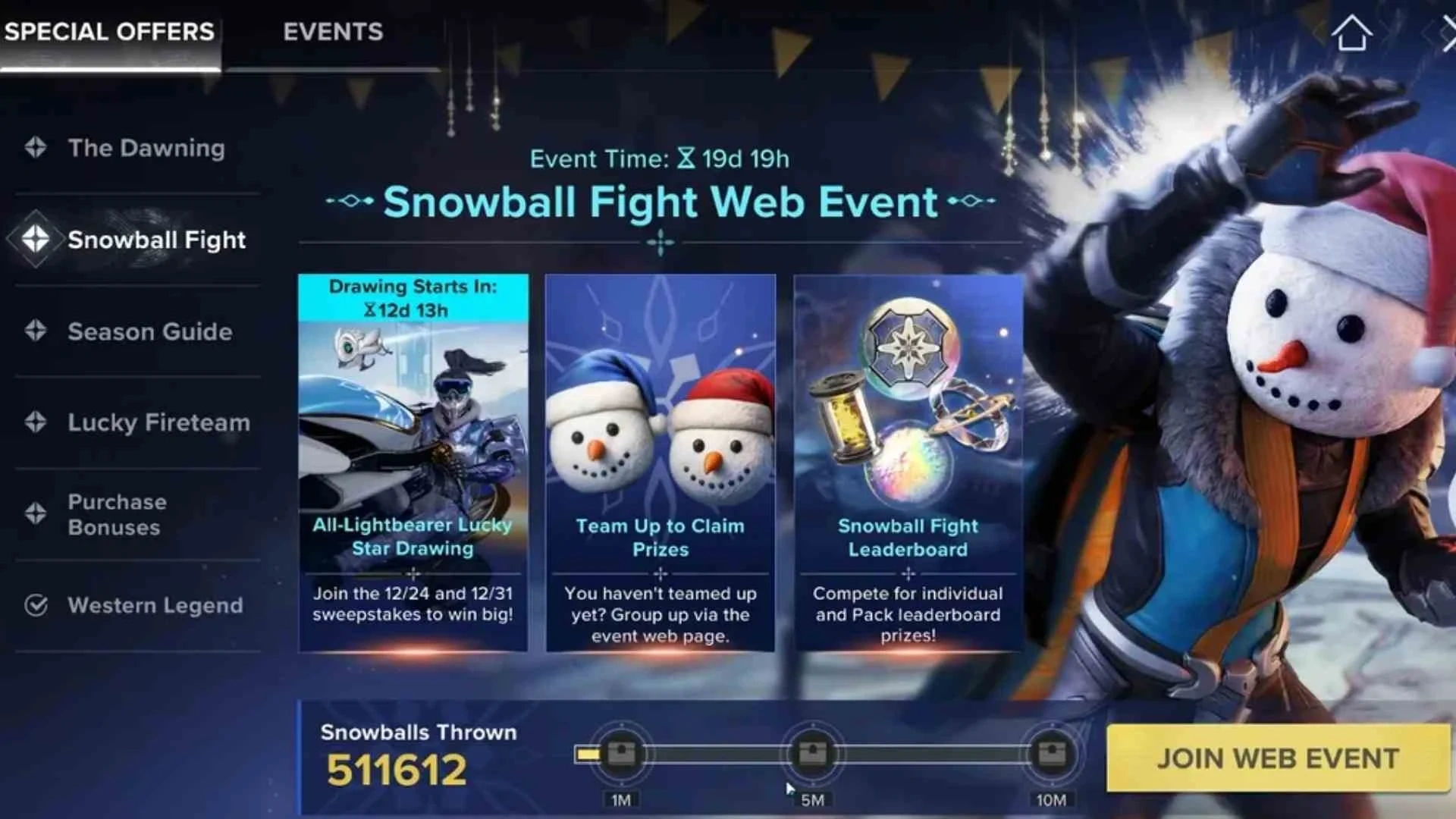 Snowball Fight Web Event