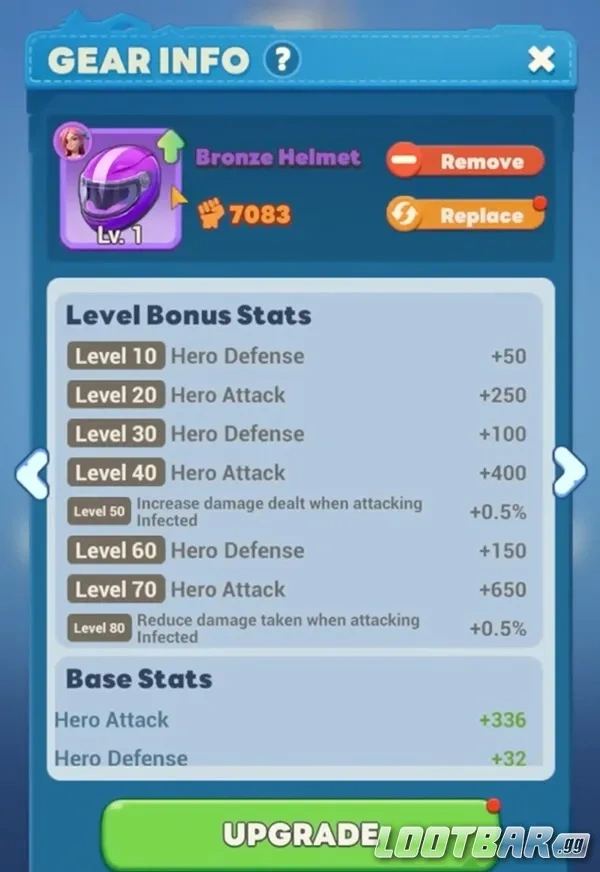 Tiles Survive Gear Upgrade