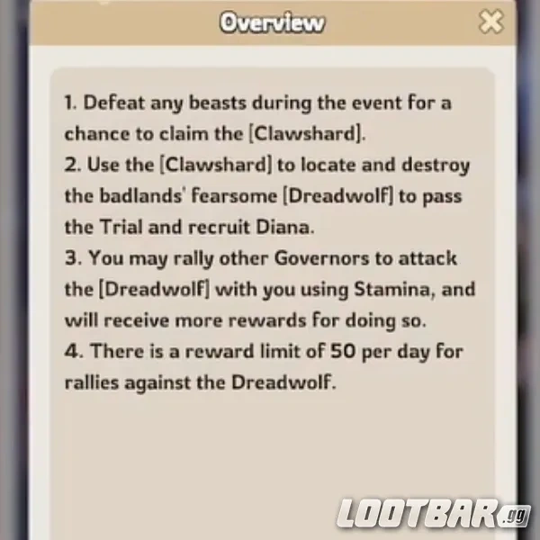 What the Desert Trial Event is and when it appears