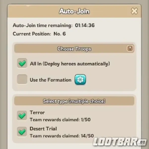 Daily rally limits and reward conditions