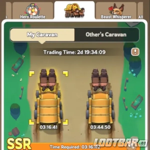 Escorting Caravans for Stable Income and Alliance Points